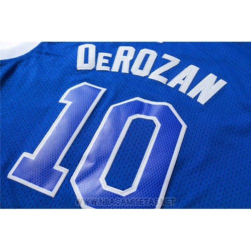 Camiseta Toronto Raptors DeMar DeRozan NO 10 Retro Azul